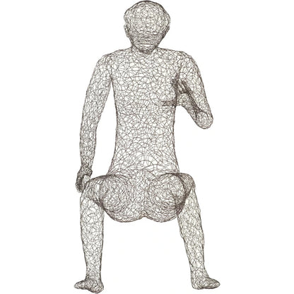 Crazy Wire Lounging Female by Phillips Collection in black. Made from metal in a modern style.