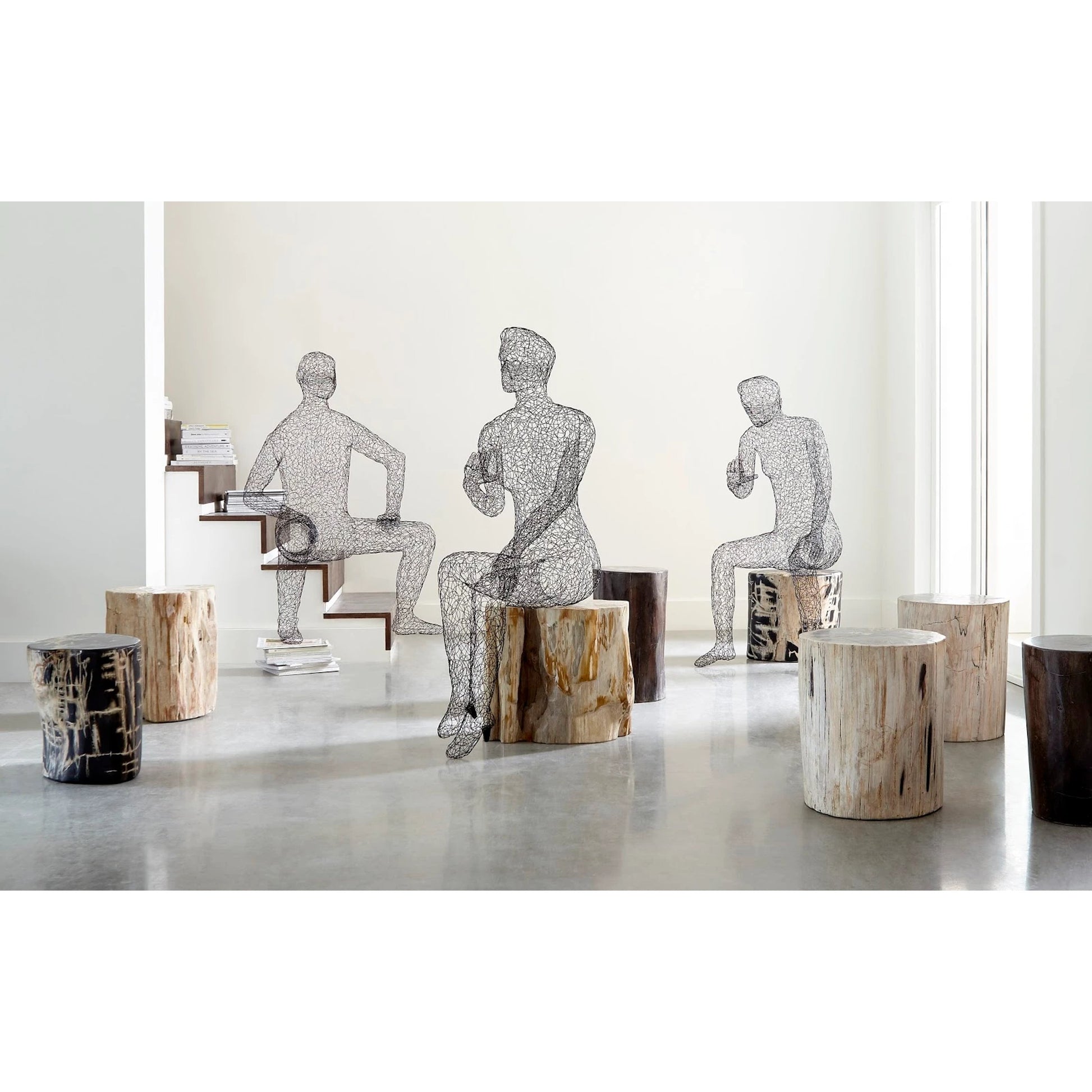 Crazy Wire Lounging Female by Phillips Collection in black. Made from metal in a modern style.