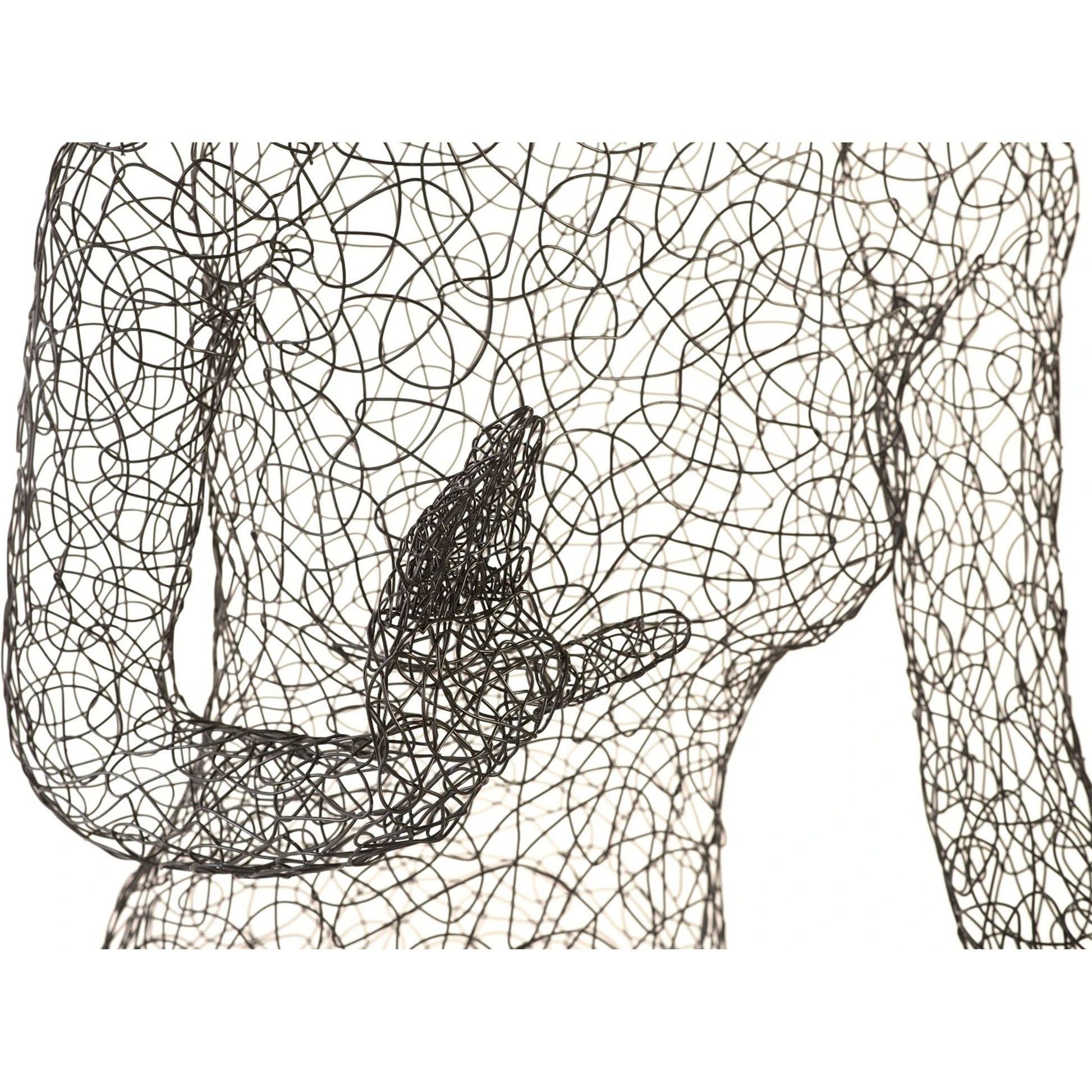 Crazy Wire Lounging Female by Phillips Collection in black. Made from metal in a modern style.