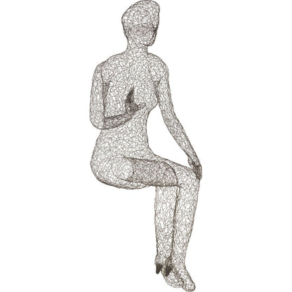 Crazy Wire Lounging Female by Phillips Collection in black. Made from metal in a modern style.