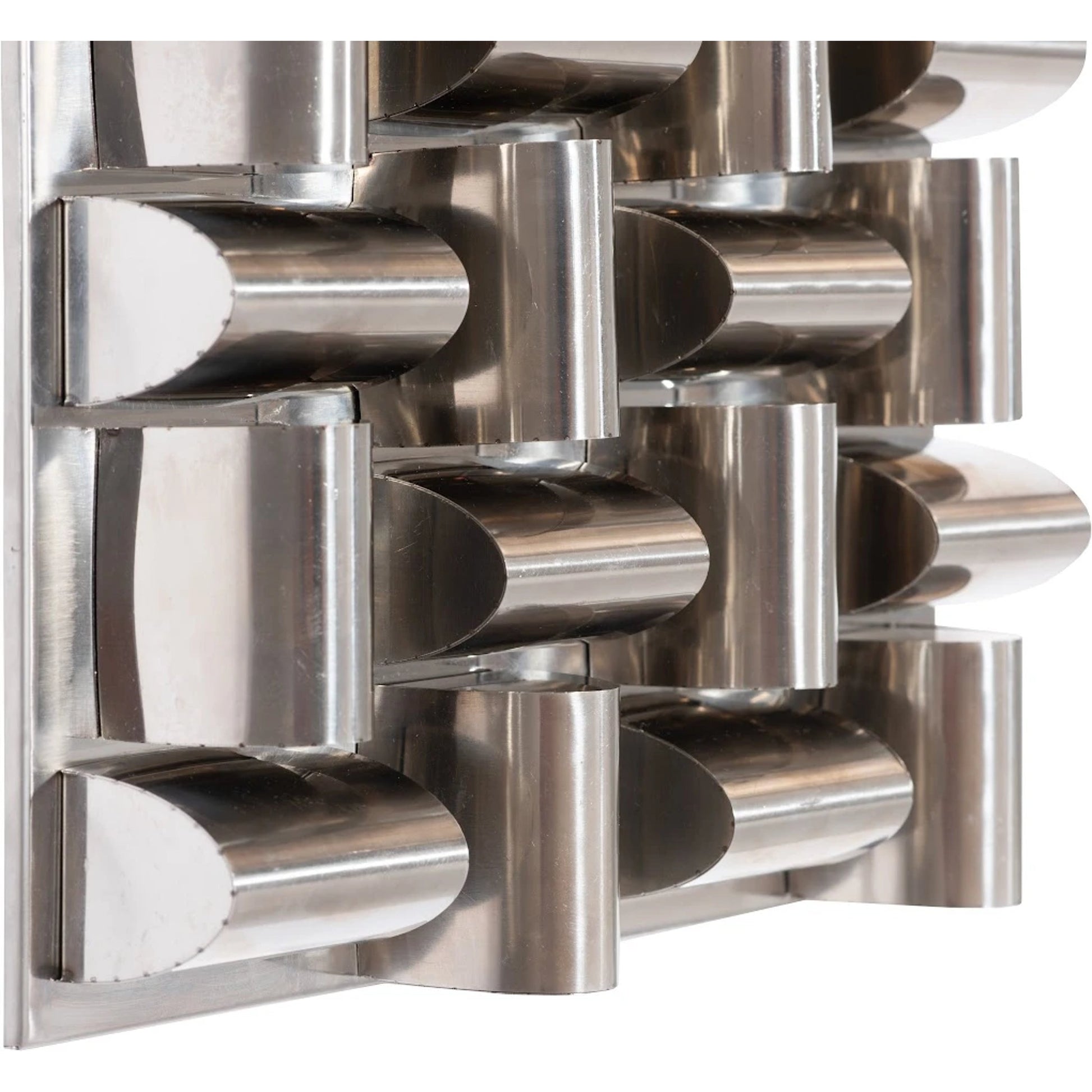 Arete Wall Tile by Phillips Collection in silver. Made from metal in a modern style.