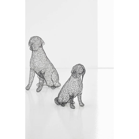 Crazy Wire Beagle by Phillips Collection in black. Made from metal in a modern style.