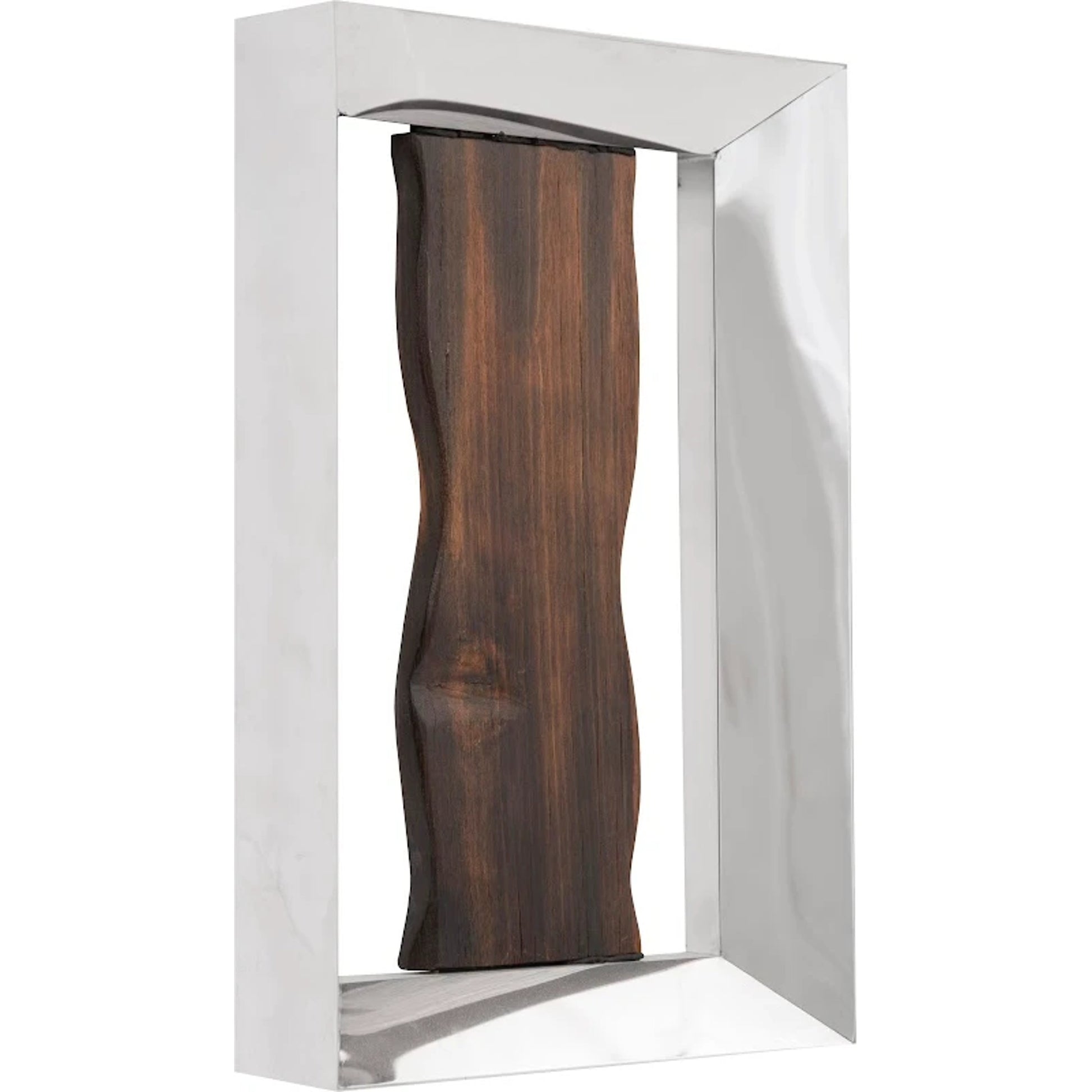 Slice Wall Tile by Phillips Collection in silver. Made from wood, metal in a modern style.