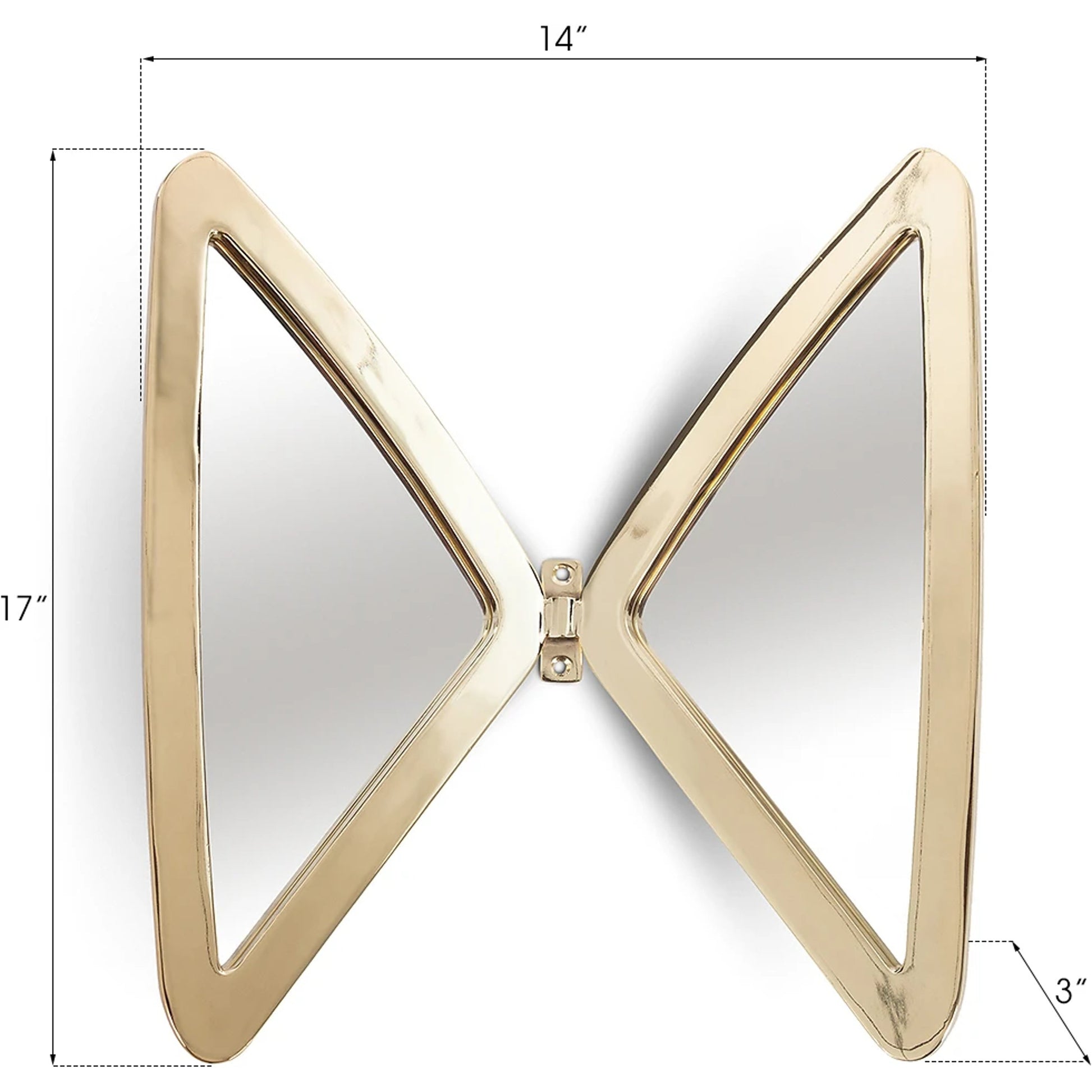 Butterfly Mirror by Phillips Collection in brass. Made from metal in a modern style.