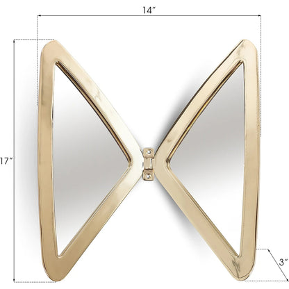 Butterfly Mirror by Phillips Collection in brass. Made from metal in a modern style.