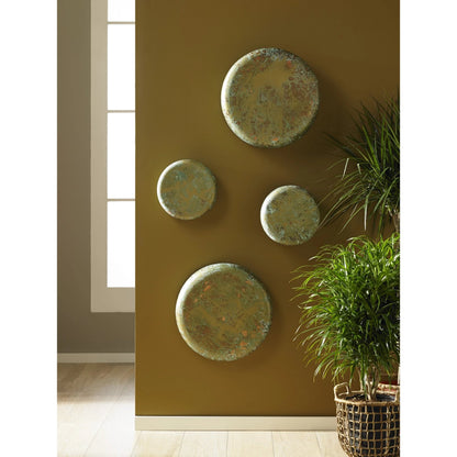 Button Wall Art by Phillips Collection in chartreuse and lichen. Made from fiberglass in a modern style.