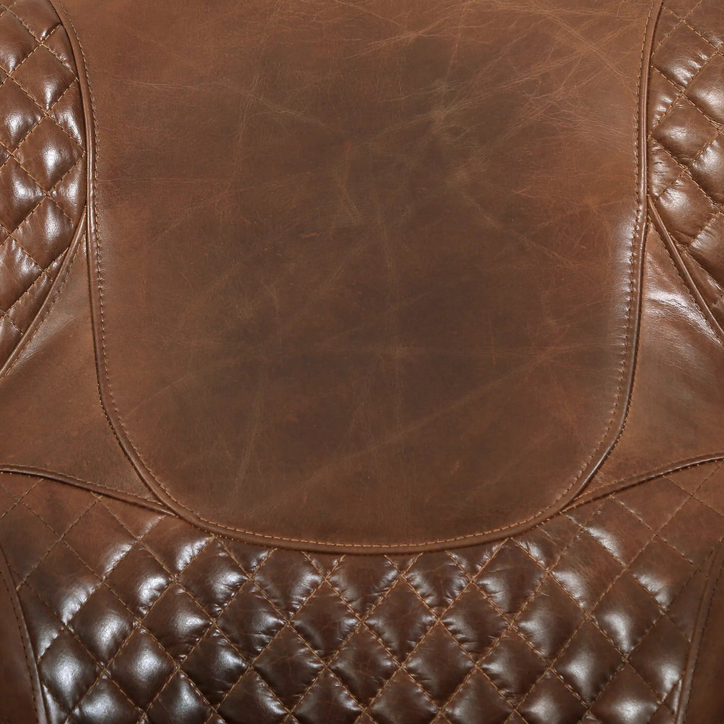 006 SI-2260672 | Closeup | Aspen Leather Wingback Chair by Pasargad Home in cuba brown. Made from leather in a traditional style.