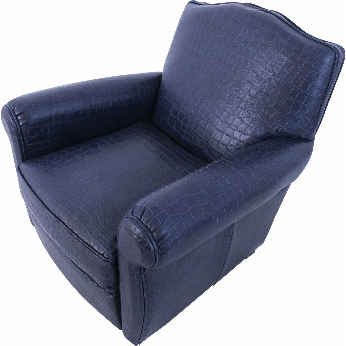 004 SR-702461 | Additional Silo | Vicenza Chair by Pasargad Home in blue. Made from leather in a transitional style.