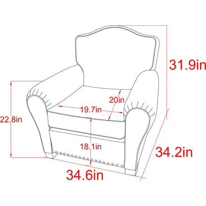 Palermo Wing Chair by Pasargad Home in brown. Made from leather in a transitional style.