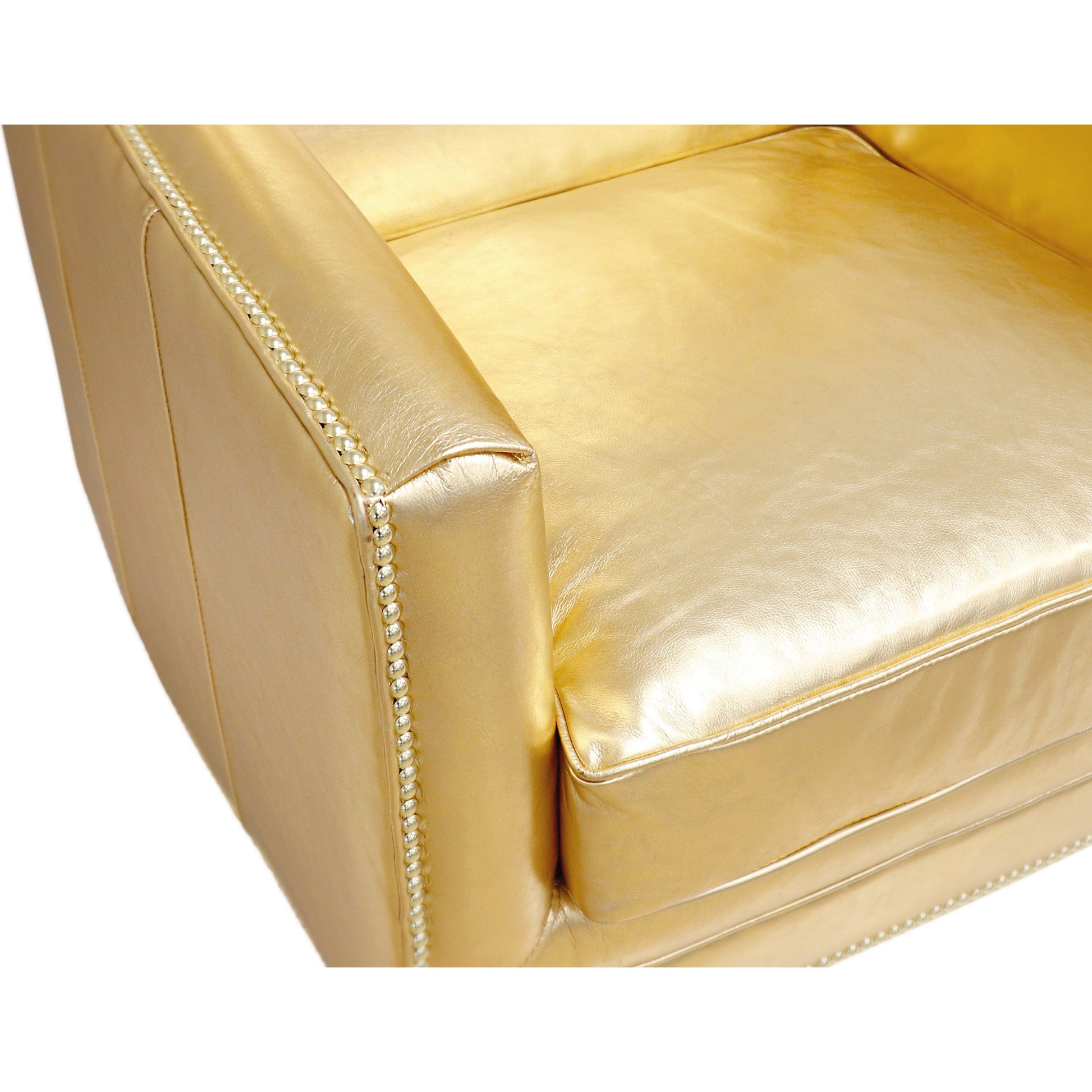 Vicenza Wing Chair by Pasargad Home in brown. Made from leather in a rustic style.