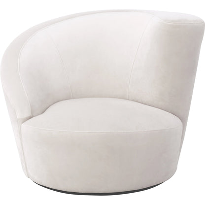Vicenza Crescent Chair by Pasargad Home. Made from velvet in a modern style.