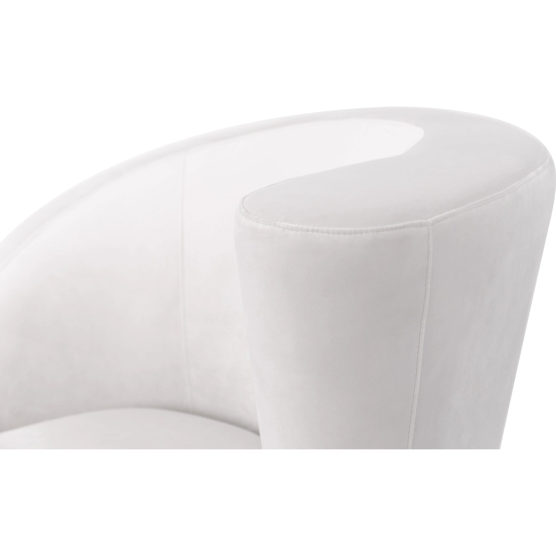 Vicenza Crescent Chair by Pasargad Home. Made from velvet in a modern style.