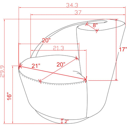 Vicenza Crescent Chair by Pasargad Home. Made from velvet in a modern style.