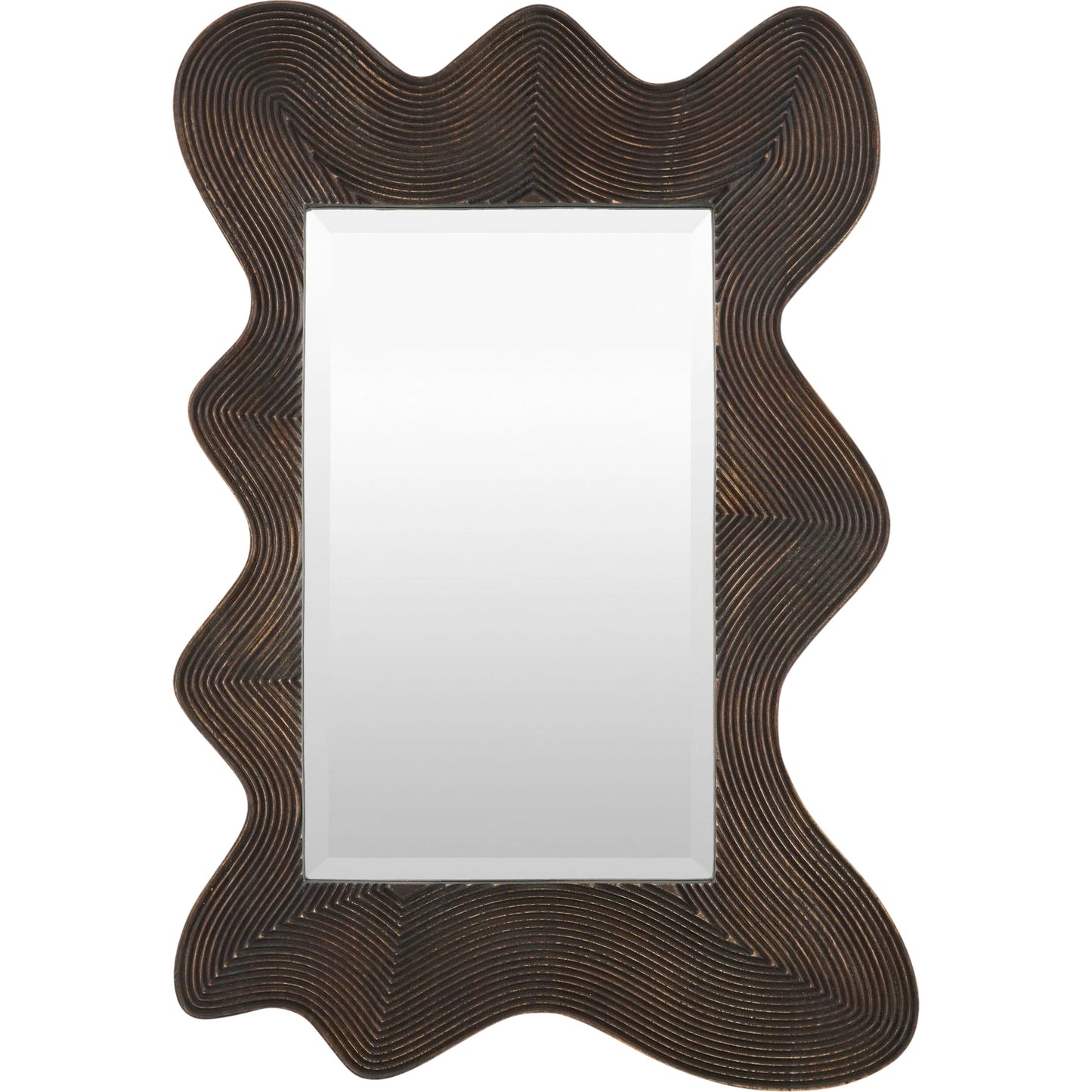 001 SI-2460876 | Primary Silo | Charme Accent Mirror by Surya in metallic bronze. Made from mango wood in a unique style.