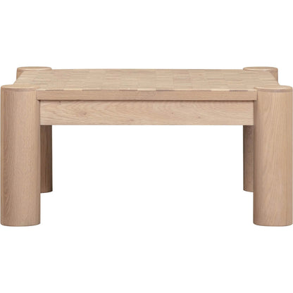 Checkerboard Coffee Table by LH Imports in biscotti oak. Made from european oak, mdf, veneer american oak in a unique style.