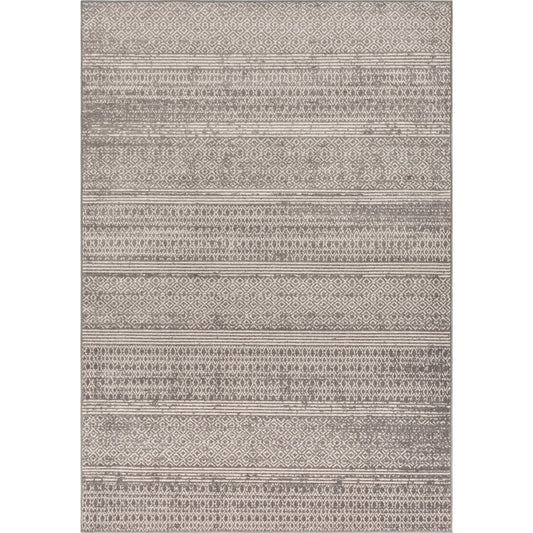 Chester Rug by Livabliss in charcoal, light beige, seafoam. Made from 100% polypropylene in a modern style.