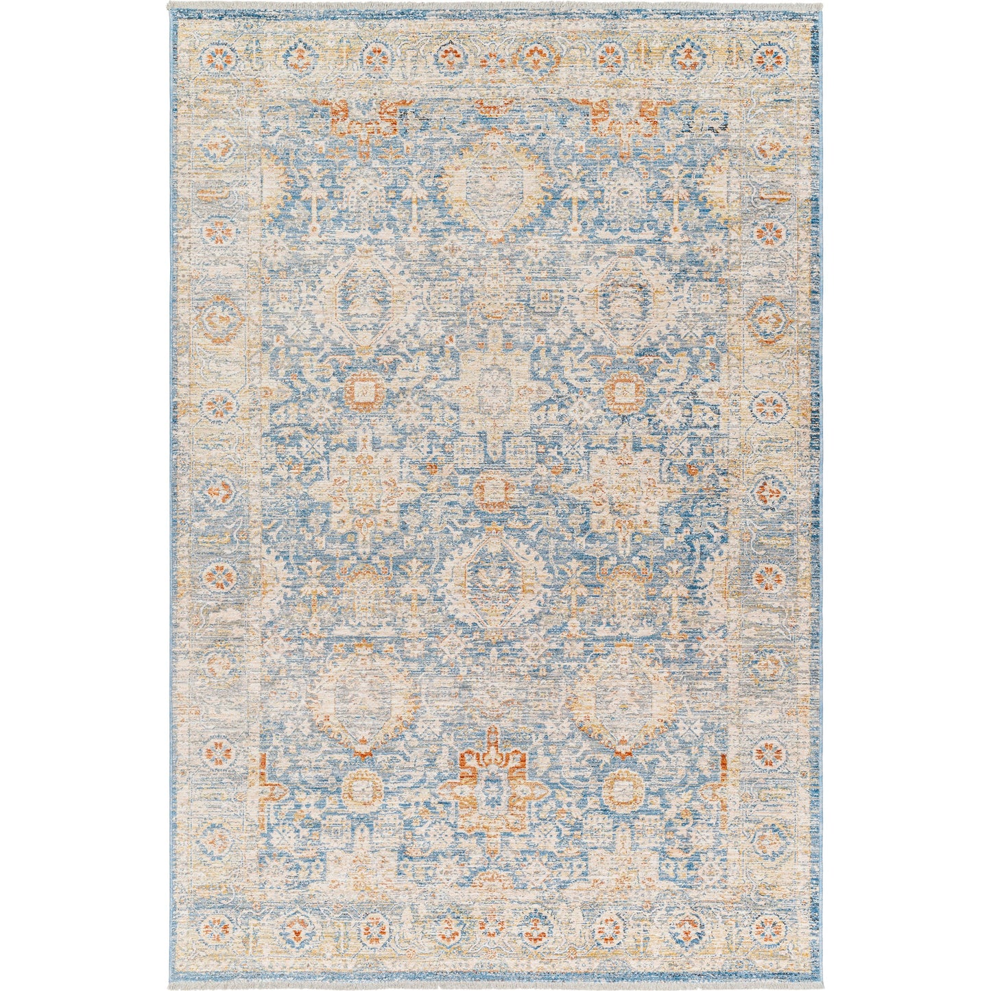 001 SI-1916170,SI-1916171,SI-1916176,SI-1916180 | Primary Silo | Chicago Rug - 31149 by Livabliss in blue, light beige, mustard, slate, burnt orange. Made from main: 100% polyester in a unique style.