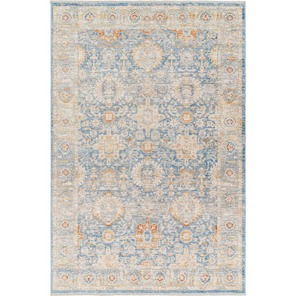 Chicago Rug - 31149 by Livabliss in blue, light beige, mustard, slate, burnt orange. Made from main: 100% polyester in a unique style.