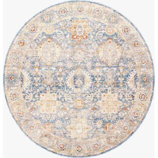 Chicago Rug - 31149 by Livabliss in blue, light beige, mustard, slate, burnt orange. Made from main: 100% polyester in a unique style.