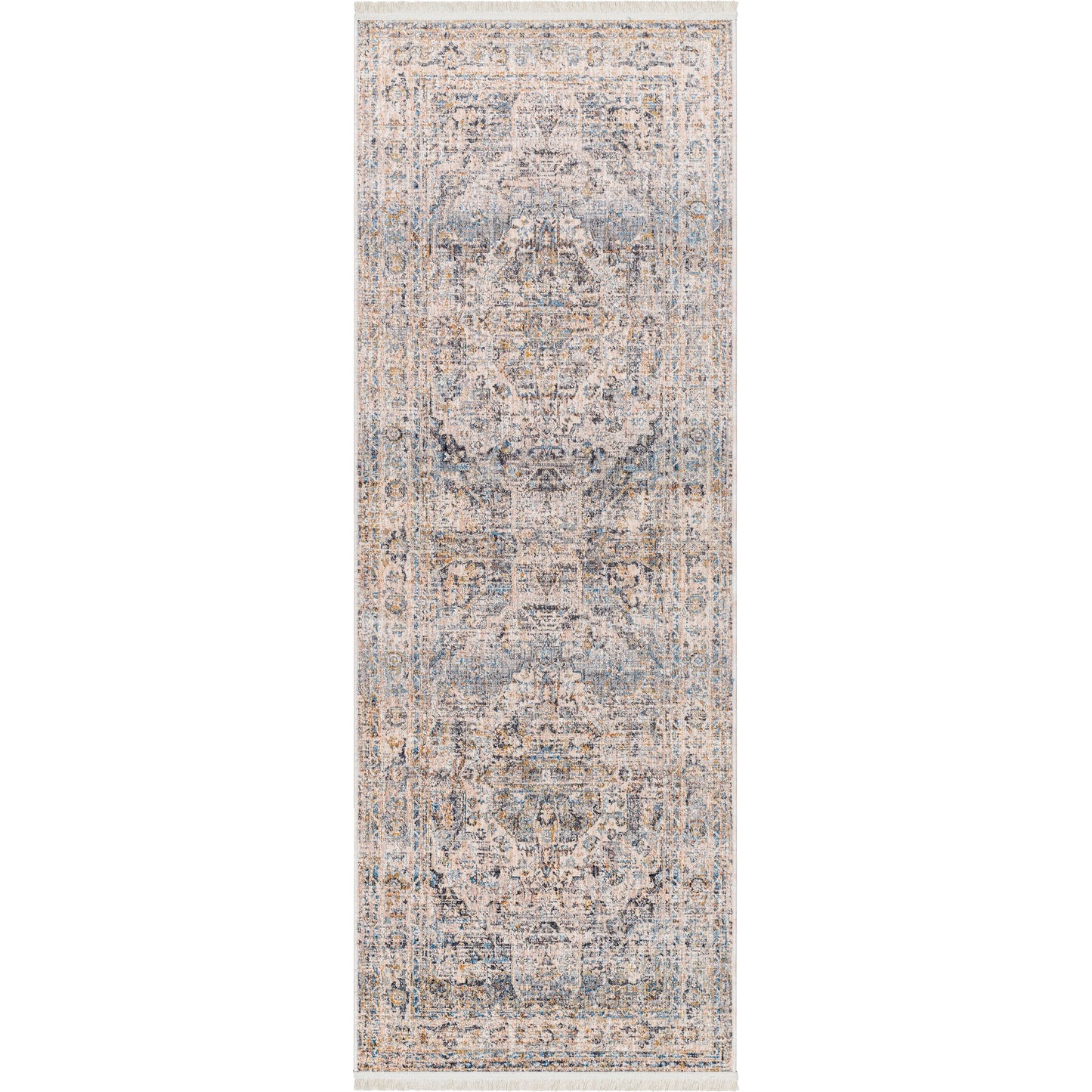 003 SI-1916250 | Primary Silo | Chicago Rug - 31156 by Livabliss in slate, charcoal, light beige, blue, mustard. Made from main: 100% polyester in a unique style.