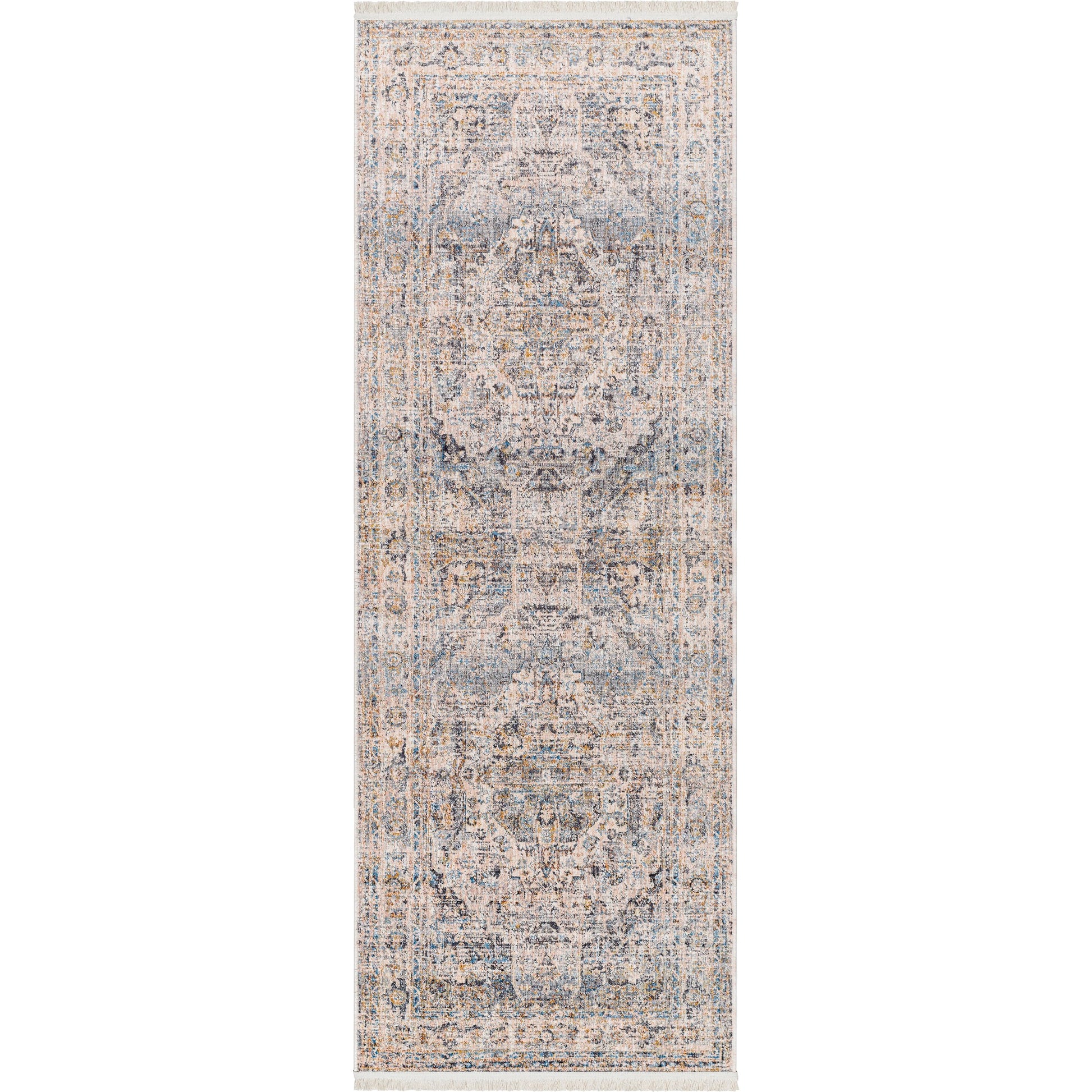 Chicago Rug - 31156 by Livabliss in slate, charcoal, light beige, blue, mustard. Made from main: 100% polyester in a unique style.