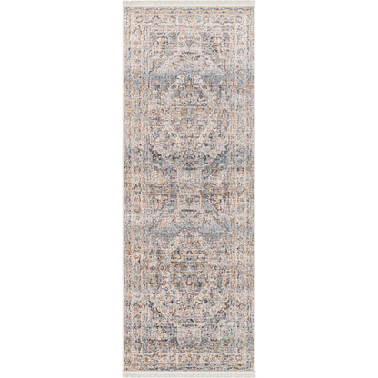 Chicago Rug - 31156 by Livabliss in slate, charcoal, light beige, blue, mustard. Made from main: 100% polyester in a unique style.