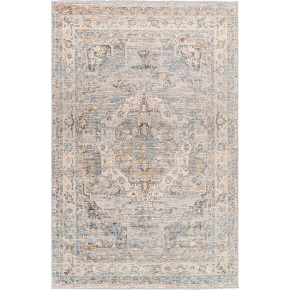 Chicago Rug - 31156 by Livabliss in slate, charcoal, light beige, blue, mustard. Made from main: 100% polyester in a unique style.