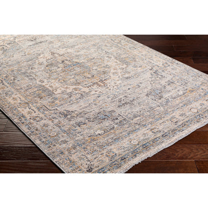 Chicago Rug - 31156 by Livabliss in slate, charcoal, light beige, blue, mustard. Made from main: 100% polyester in a unique style.