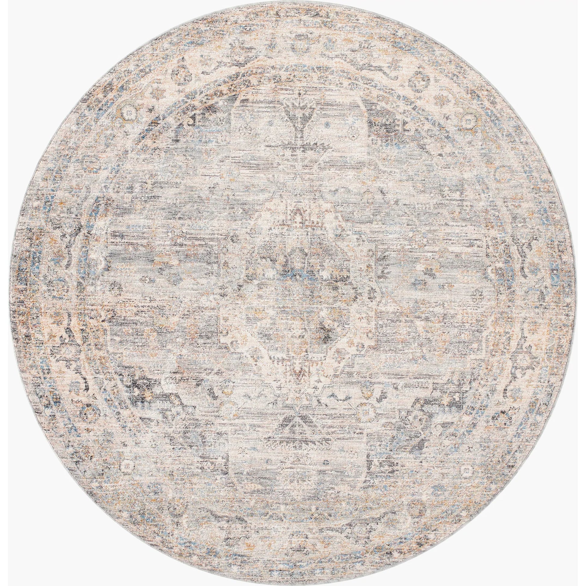 Chicago Rug - 31156 by Livabliss in slate, charcoal, light beige, blue, mustard. Made from main: 100% polyester in a unique style.