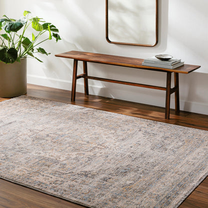 Chicago Rug - 31156 by Livabliss in slate, charcoal, light beige, blue, mustard. Made from main: 100% polyester in a unique style.