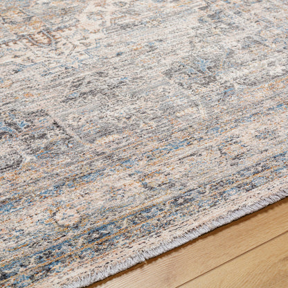 Chicago Rug - 31156 by Livabliss in slate, charcoal, light beige, blue, mustard. Made from main: 100% polyester in a unique style.