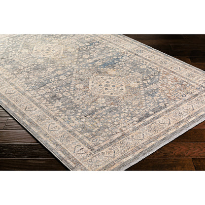 Chicago Rug - 31157 by Livabliss in slate, light beige, burnt orange, blue, rust. Made from main: 100% polyester in a unique style.