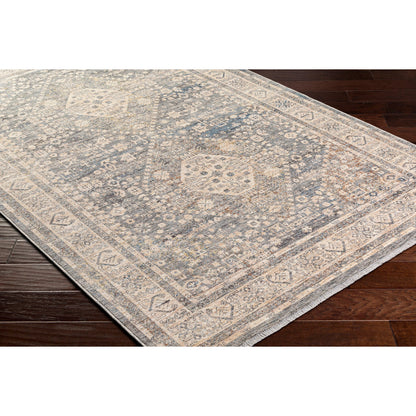 Chicago Rug - 31157 by Livabliss in slate, light beige, burnt orange, blue, rust. Made from main: 100% polyester in a unique style.