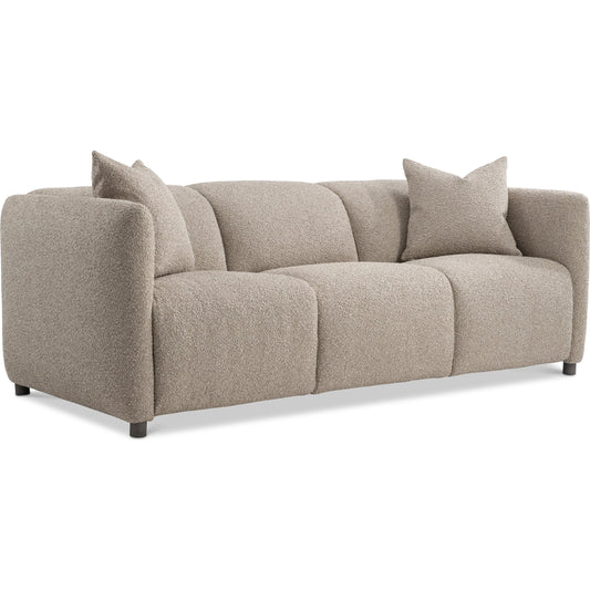 Luc Fabric Power Motion Sofa by Bernhardt in brown. Made from fabric in a transitional style.