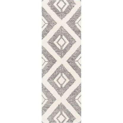 Cherokee Rug - 23800 by Surya in black, charcoal, cream. Made from 100% wool in a unique style.