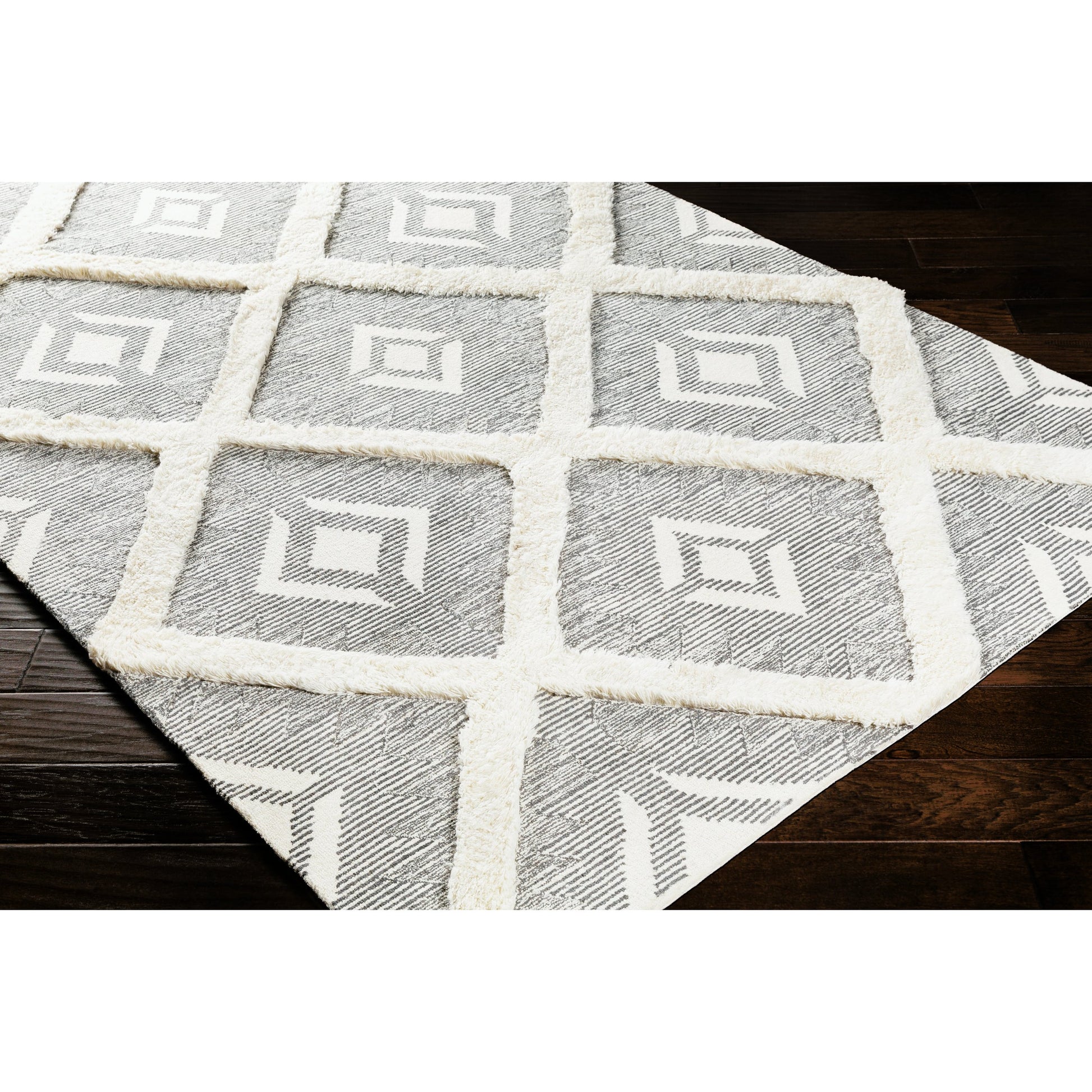 Cherokee Rug - 23800 by Surya in black, charcoal, cream. Made from 100% wool in a unique style.
