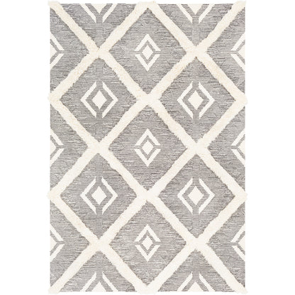 Cherokee Rug - 23800 by Surya in black, charcoal, cream. Made from 100% wool in a unique style.