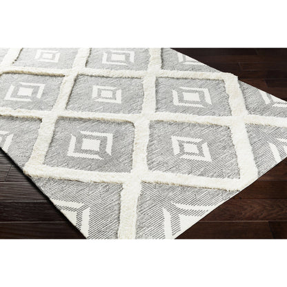 Cherokee Rug - 23800 by Surya in black, charcoal, cream. Made from 100% wool in a unique style.