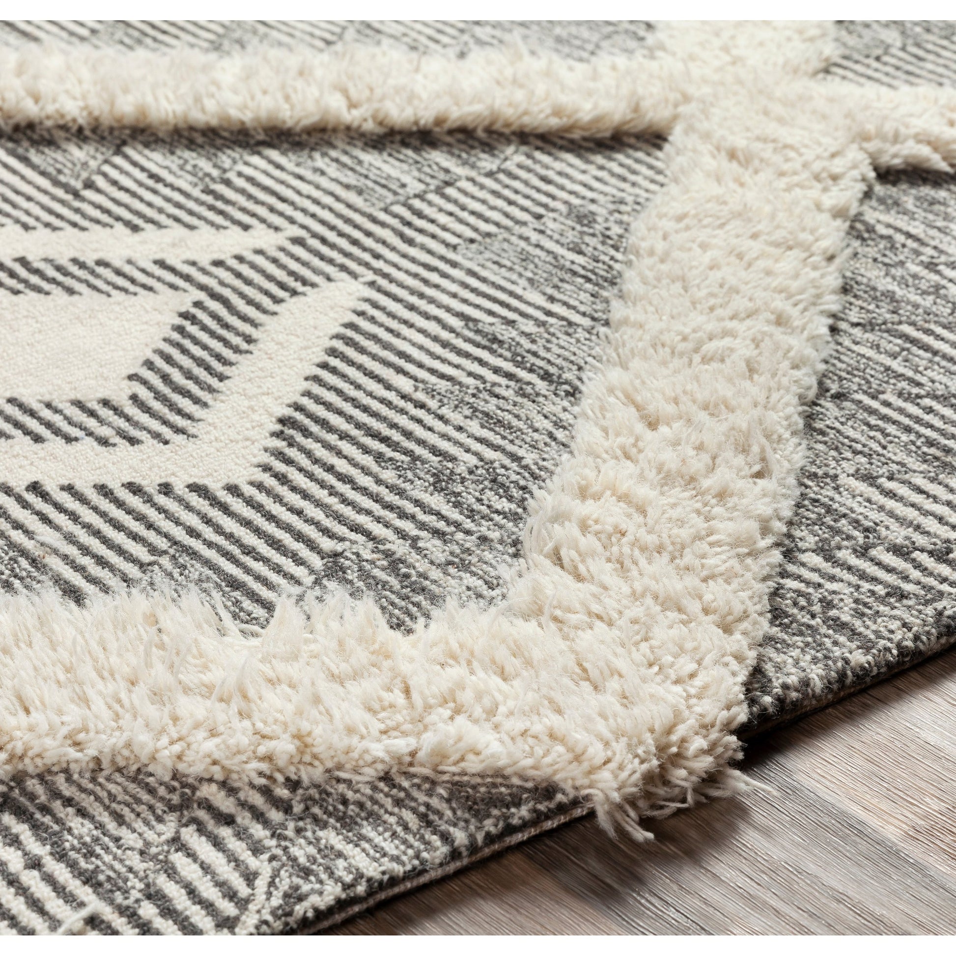 Cherokee Rug - 23800 by Surya in black, charcoal, cream. Made from 100% wool in a unique style.