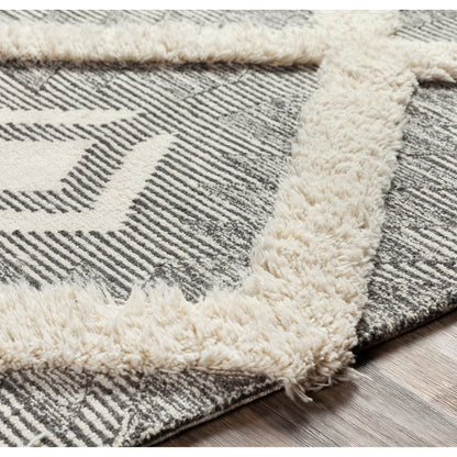 Cherokee Rug - 23800 by Surya in black, charcoal, cream. Made from 100% wool in a unique style.