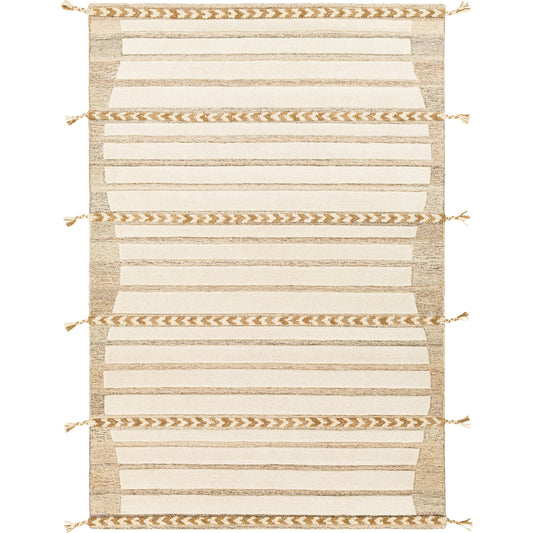 Cherokee Rug - 29479 by Surya in tan, light brown, brown, oatmeal, dark brown, light beige. Made from 100% wool in a unique style.