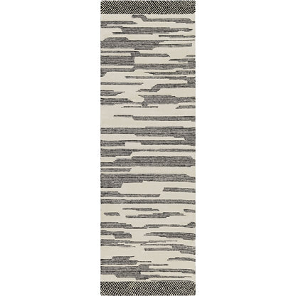Cherokee Rug - 29981 by Livabliss in black, cream. Made from 100% wool in a unique style.