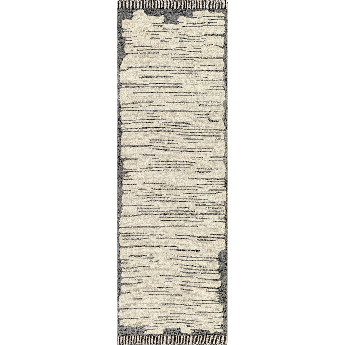 003 SI-1826326 | Primary Silo | Cherokee Rug - 30181 by Livabliss in oatmeal, charcoal, black, cream. Made from 100% wool in a unique style.