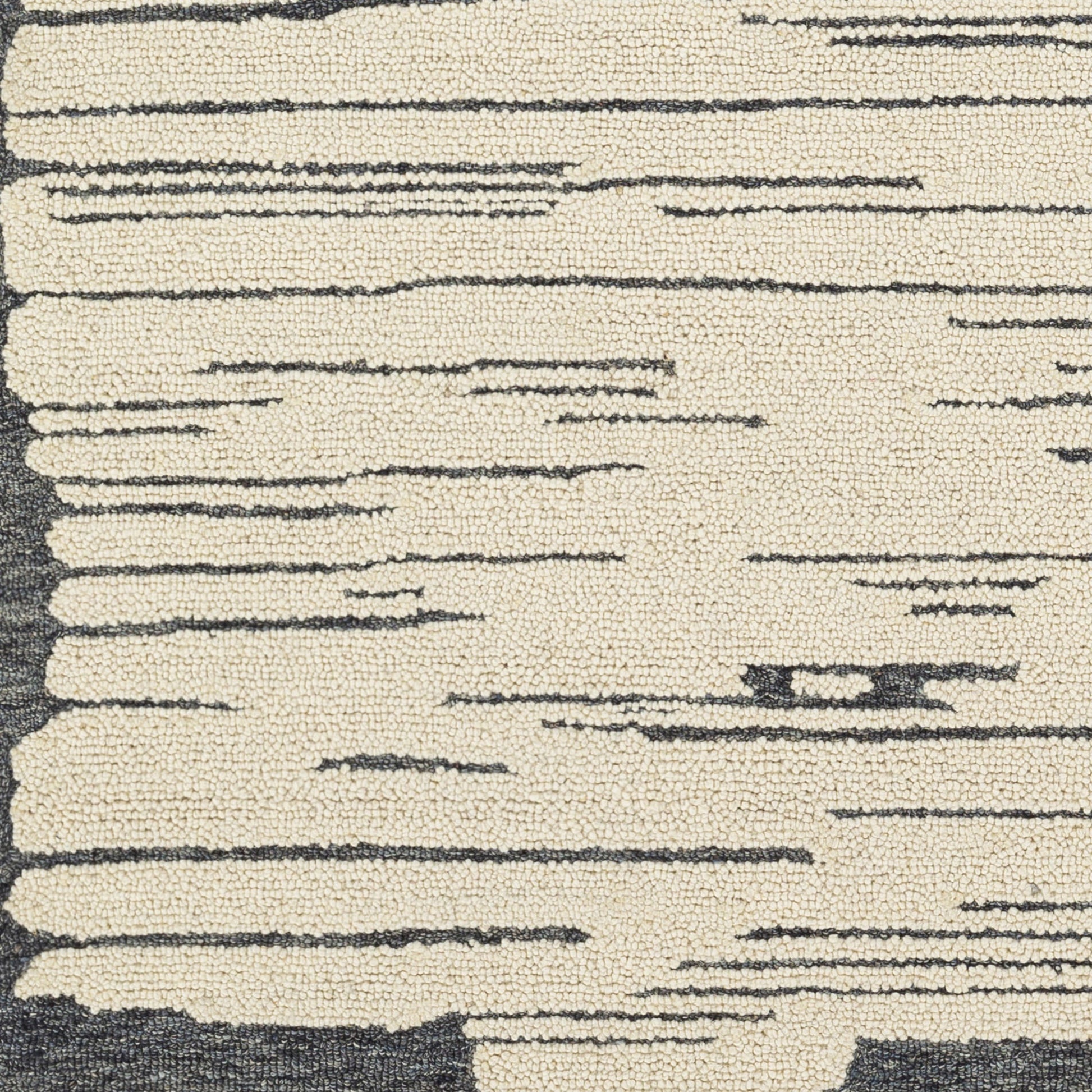 Cherokee Rug - 30181 by Livabliss in oatmeal, charcoal, black, cream. Made from 100% wool in a unique style.