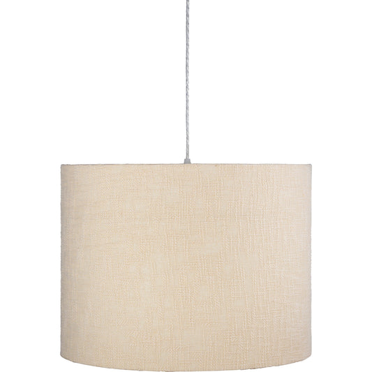 Chalton Pendant by Surya in fixture: ivory, white, shade (outside): ivory, shade (inside): white, cord: translucent and powder coatedtranslucent. Made from fixture: cotton, metal in a unique style.