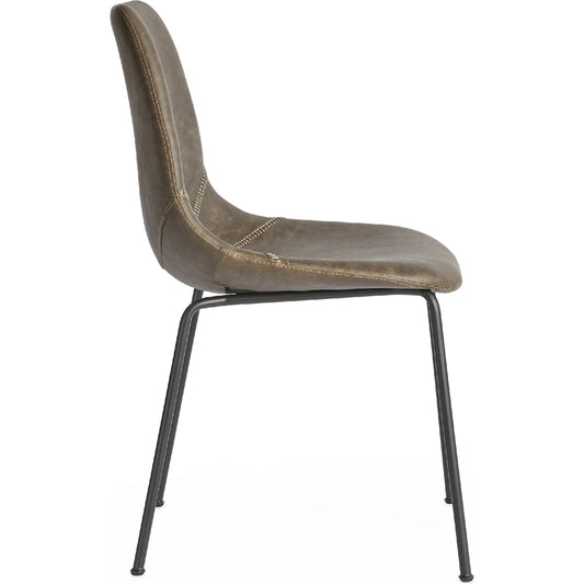 Lana Side Chair by Zentique. Made from steel, pu leather in a traditional style.