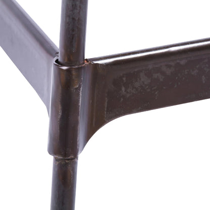 Arthur Bar Stool, Wooden Seat by Zentique in matte black steel, dark brown wood. Made from steel, wood in a unique style.