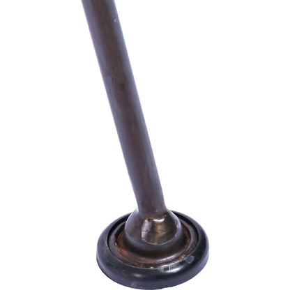 Arthur Bar Stool, Wooden Seat by Zentique in matte black steel, dark brown wood. Made from steel, wood in a unique style.