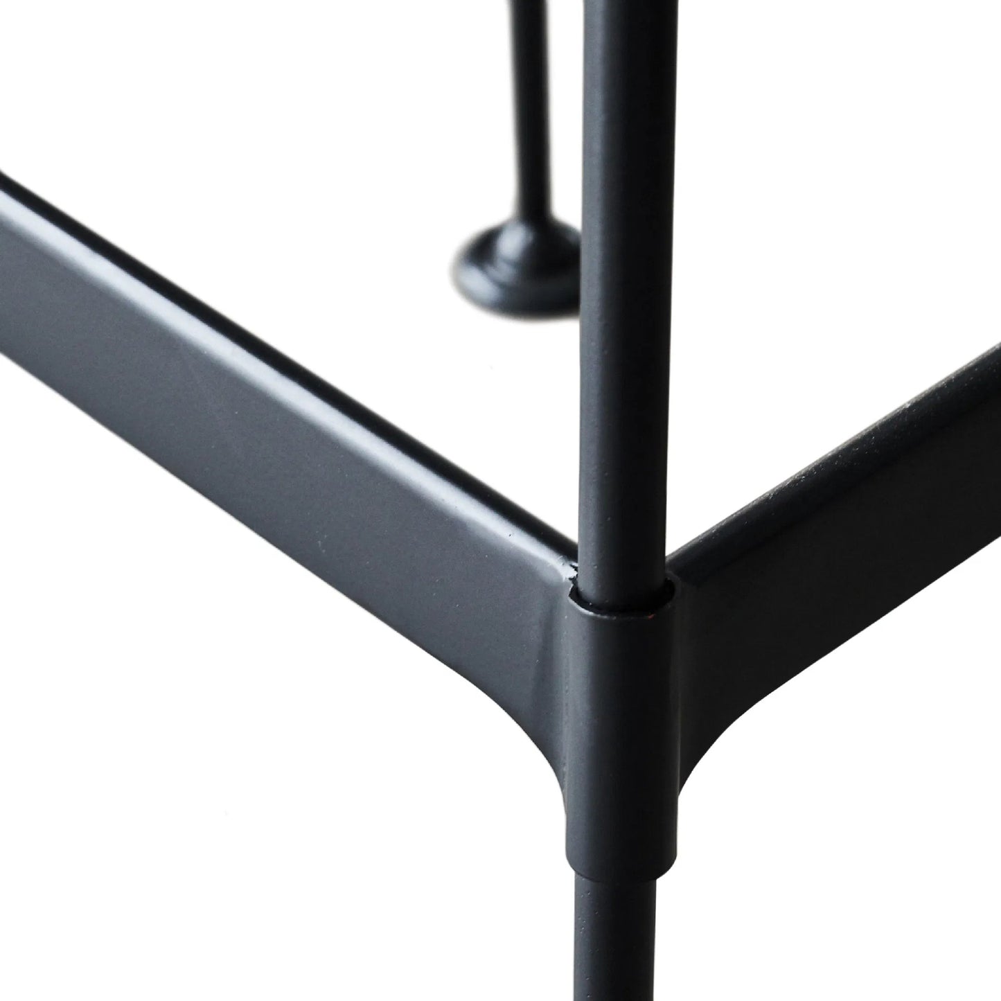 004 SI-2448713 | Additional Silo | Arthur Bar Stool, PU Seat by Zentique in matte black steel, dark grey pu. Made from steel, pu leather in a unique style.