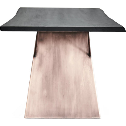 Ross Dining Table by Zentique in black steel, solid wood. Made from steel, solid wood in a modern style.